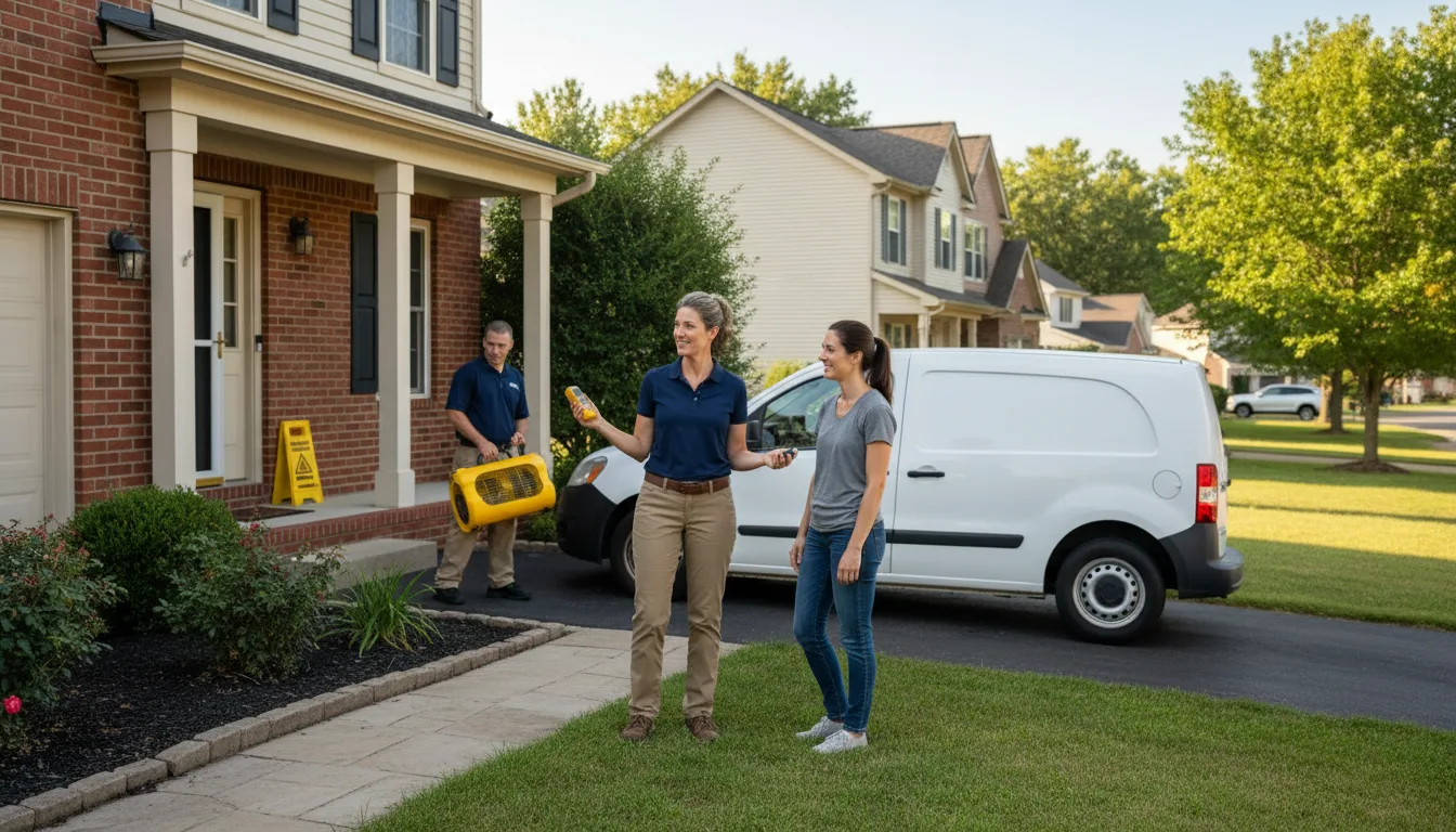 Residential water damage restoration in Caseyville, IL